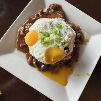 HULA'S Modern Tiki Scottsdale signature dishes Loco MocoPork TacosSpicy Thai Bowl